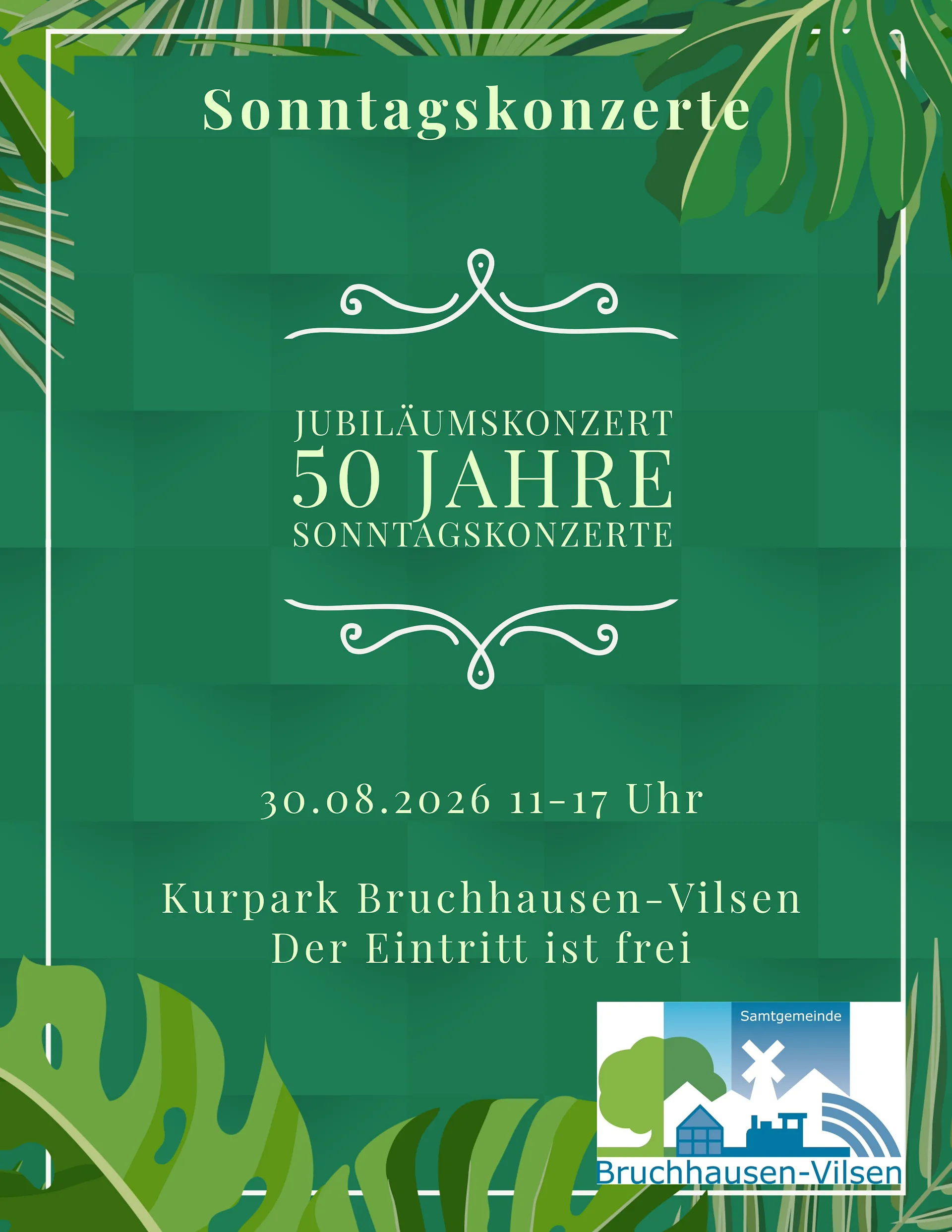 Jubiläum 50 Jahre Sonntagskonzerte